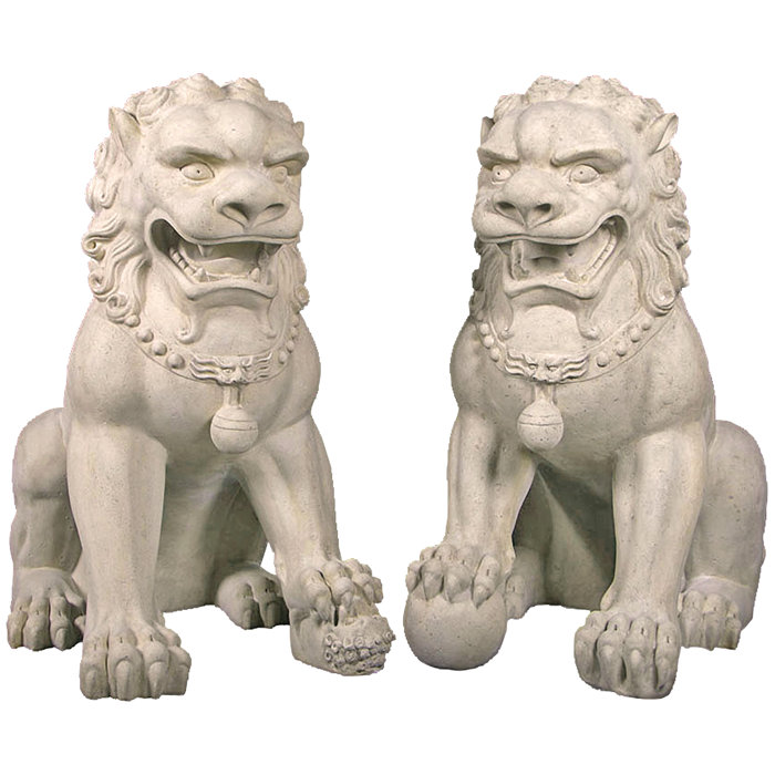 Design Toscano Male and Female Foo Dogs 2 Piece Statue Set Wayfair